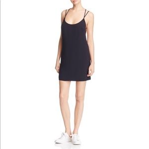 French Connection Crepe Backless Dress Sz 4 Navy